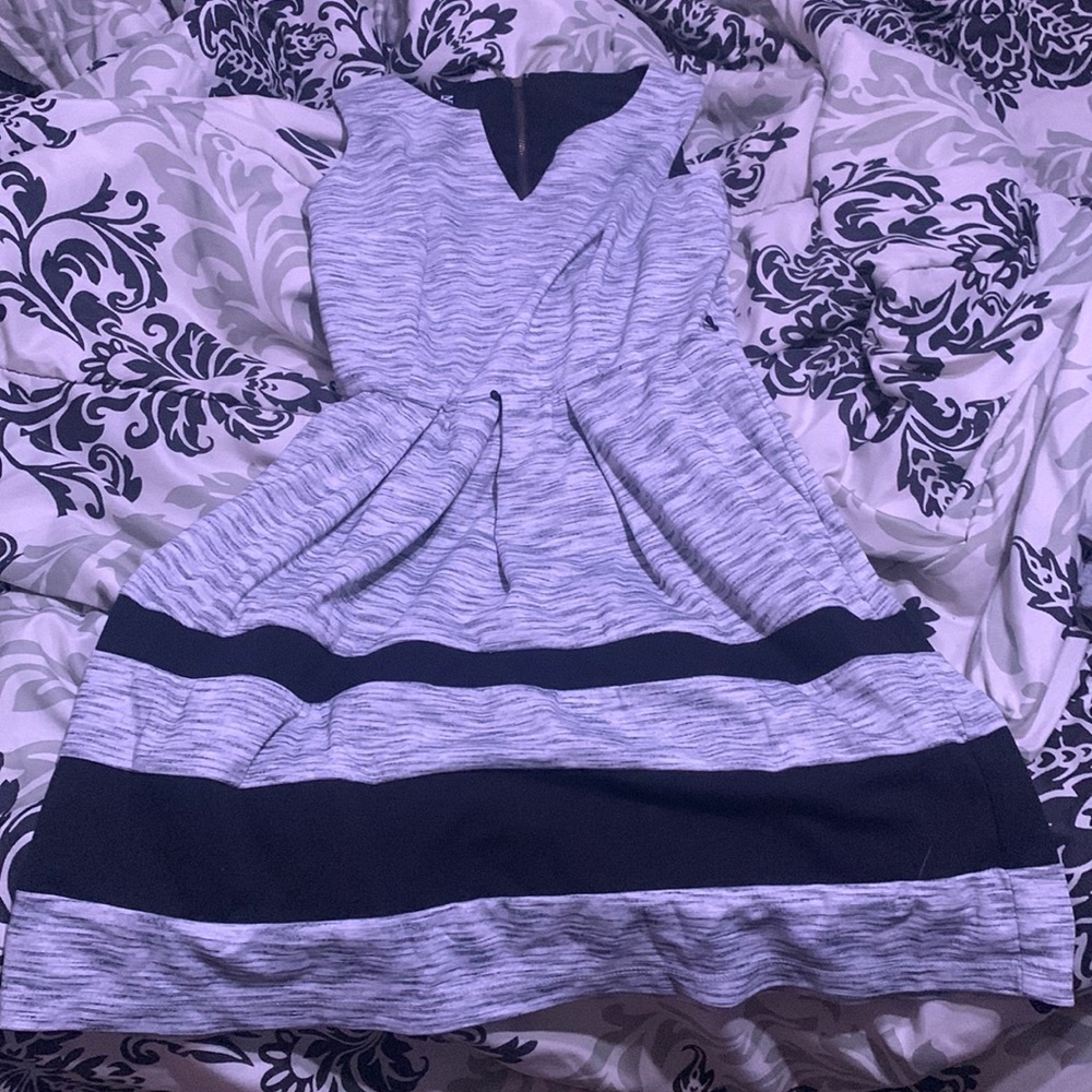 Grey and black dress